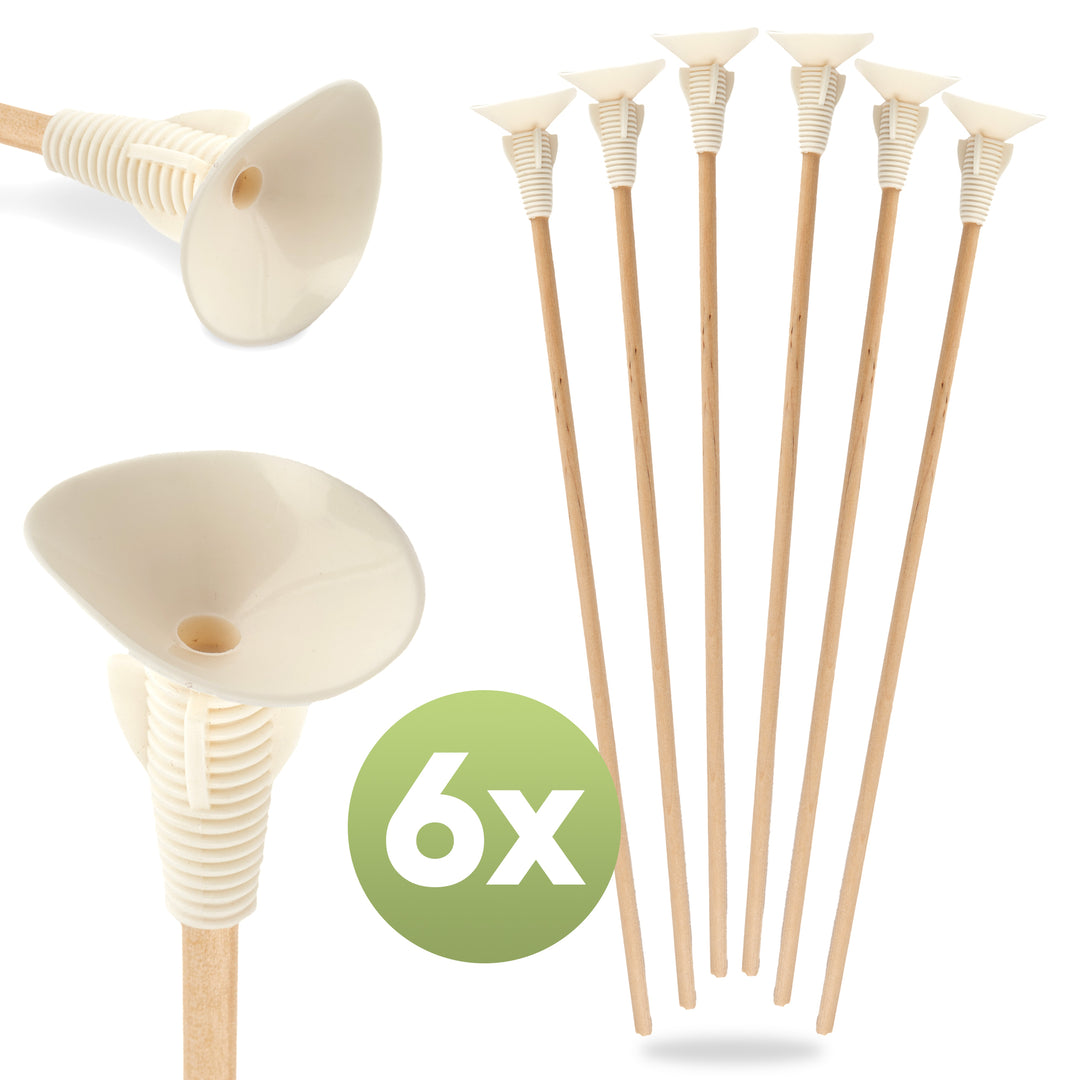 Set di 6 frecce in legno con ventosa, 30 cm