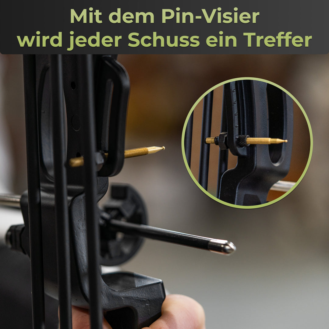 Compoundbogen Kinder - Starter Set - 15-29 lbs - 34 Zoll - BOWRILLA #farbe_schwarz