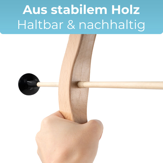 Set of 10 wooden arrows with suction cup, 52cm