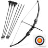 Recurve Bow Set for Kids with 6 Carbon-Hybrid Arrows and 3 Targets