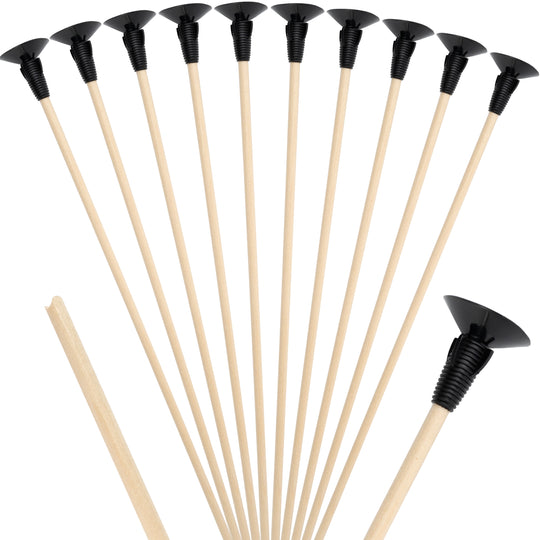 Set of 10 wooden arrows with suction cup, 52cm