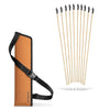 Set of 10 wooden arrows with rubber tip incl. felt quiver