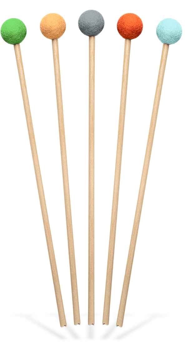 Set of 5 wooden arrows with colorful felt heads