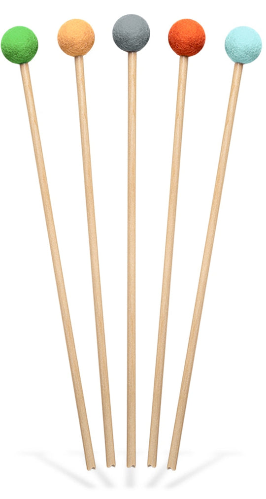 Set of 5 wooden arrows with colorful felt heads