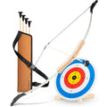 Takedown Bow Set for Kids – Fiberglass & Wood, Suction Cup Arrows, Quiver & Target